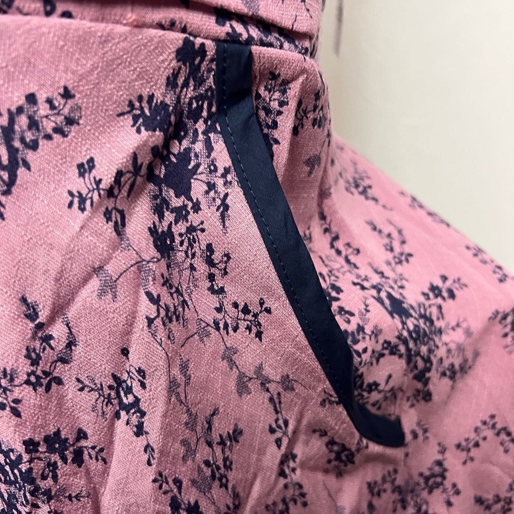 Unique Vintage Purple Navy Floral Print Flare Dress - Picture 7 of 11